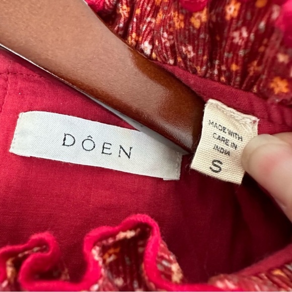 DÔEN Mountain Dress in Burgundy California Wildflower - Picture 10 of 11